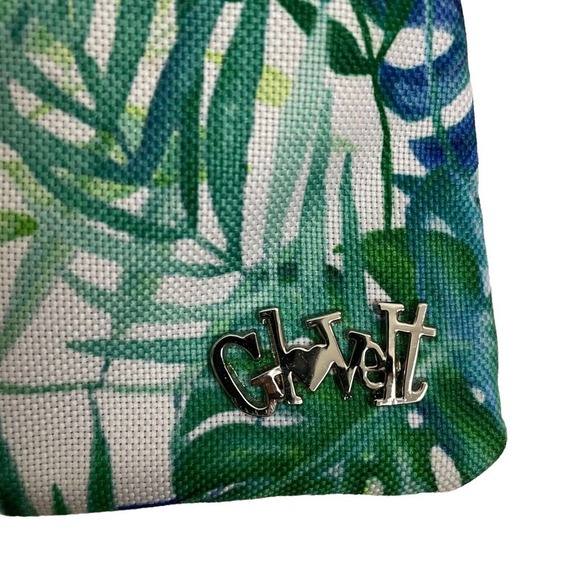 Glove It Crossbody Bag Purse Womens Floral Tropical Leaf Multi Zip Polyester - Picture 7 of 8